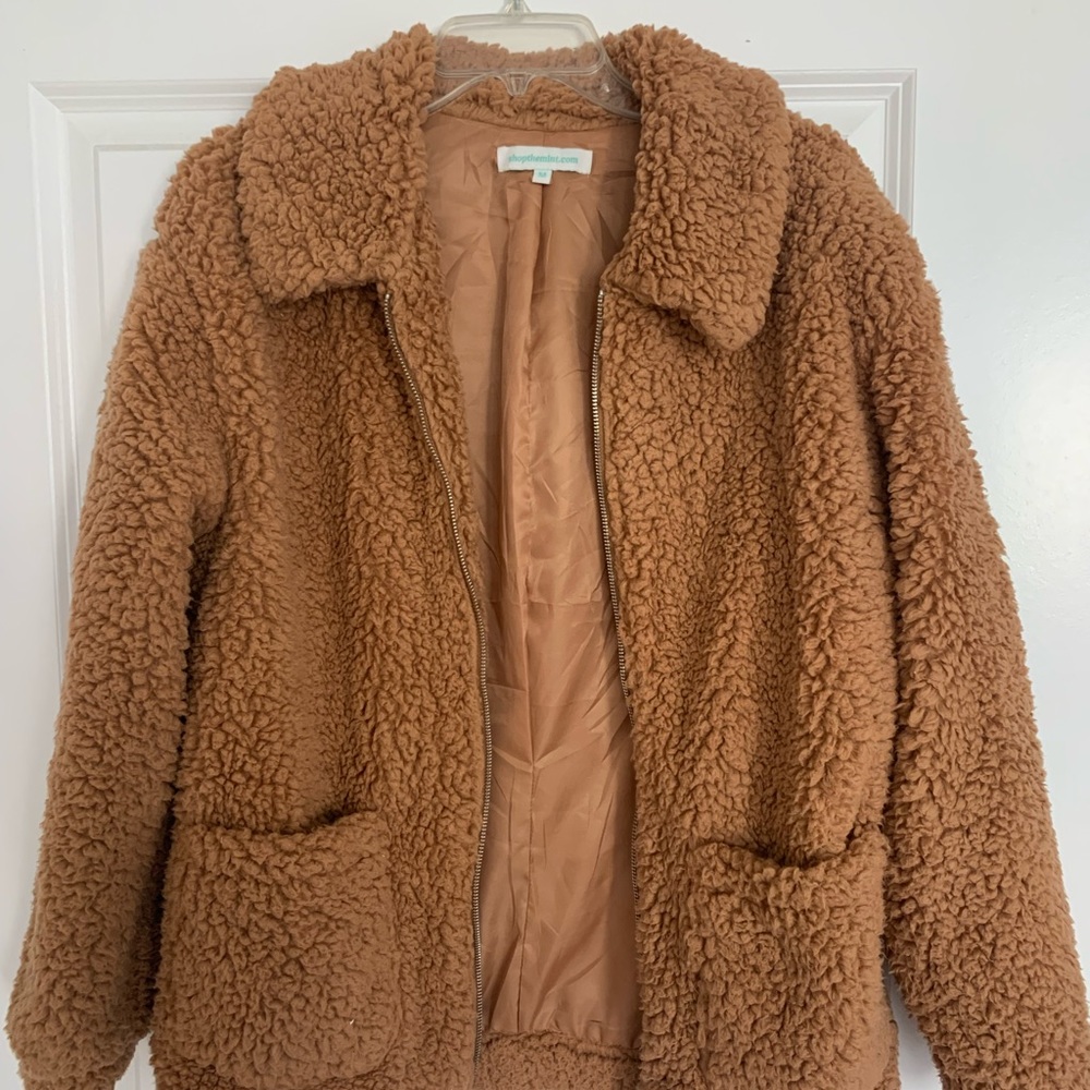 Shop the mint teddy jacket